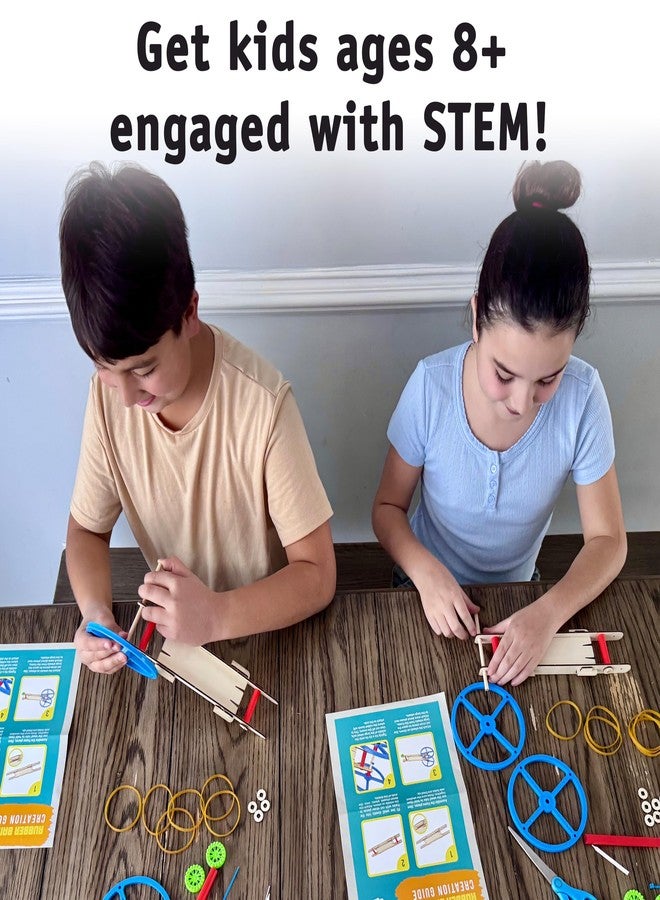 STEM Inventions Rubber Band Car Kit (10-Pack) - Classroom STEM Engineering Project, DIY Wooden Cars for Physics & Motion Lessons, Educational Science Kits for Grades 3-8 - Image 3